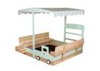 LULILO Vendo wooden sandbox 360° rotating canopy lockable bench 120cm 12
