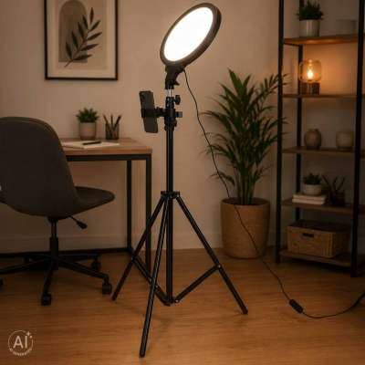 Lampa pierścieniowa do selfie LED na statywie