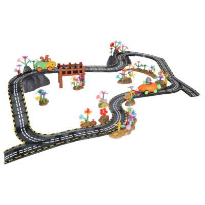 Luminous magnetic car race track 2 vehicles 310 elements