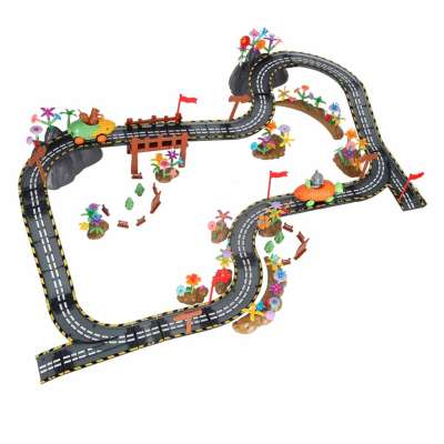 Luminous magnetic car race track 2 vehicles 310 elements