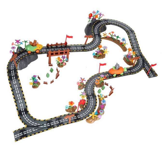Luminous magnetic car race track 2 vehicles 310 elements