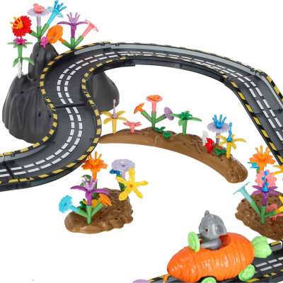 Luminous magnetic car race track 2 vehicles 310 elements