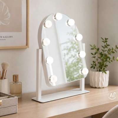 Lusterko do makijażu LED z 9 żarówkami podświetlane kosmetyczne