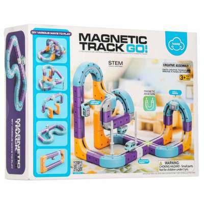 Magnetic Building Blocks 87-Piece Race Track Set