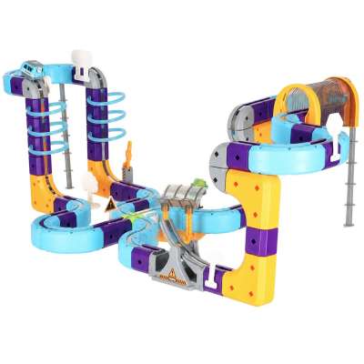 Magnetic Building Blocks Race Track Set with 127 Pieces