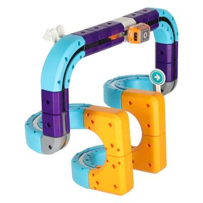 Magnetic Building Blocks Race Track Set with 127 Pieces