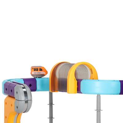 Magnetic Building Blocks Race Track Set with 127 Pieces