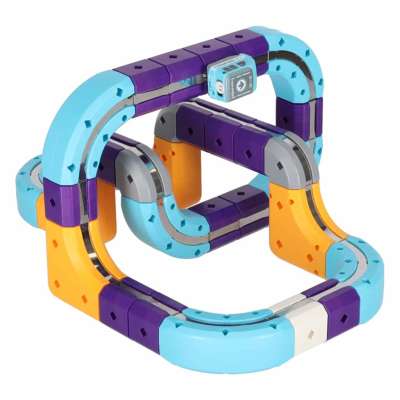 Magnetic Building Blocks Race Track Set with 54 Pieces
