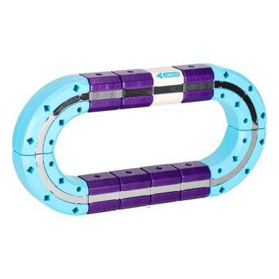 Magnetic Building Blocks Race Track Set with 54 Pieces