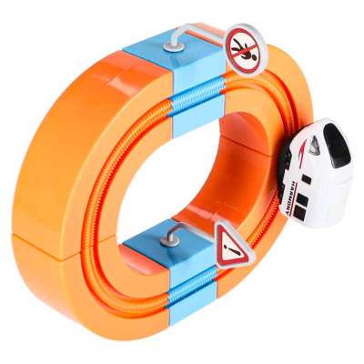 Magnetic Building Blocks Race Track and Trains Set 65 Pieces