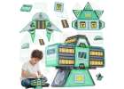 Magnetic construction blocks space station 108 elements 1