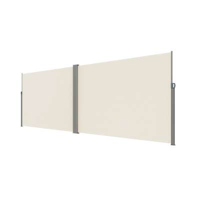 Markiza narożna boczna tarasowa LUARO parawan zwijany 180 x 600 cm beżowy