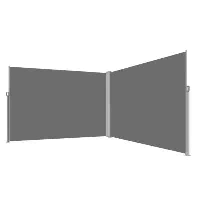 Markiza narożna boczna tarasowa LUARO parawan zwijany 180 x 600 cm szary