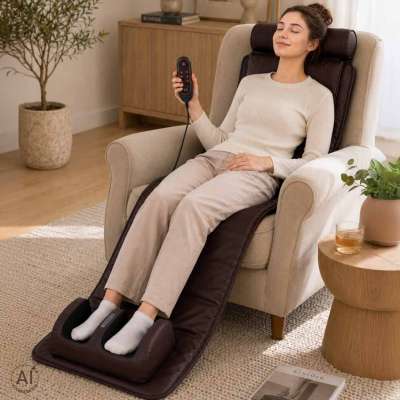 Masażer pleców ciała mata masująca z pilotem Shiatsu podgrzewanie masaż nóg