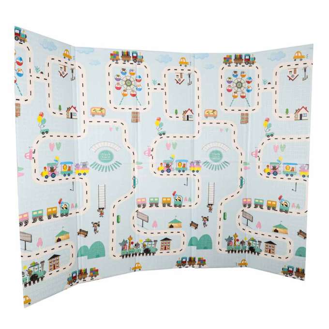 Mata edukacyjna piankowa dwustronna składana 150x200cm balony ulica