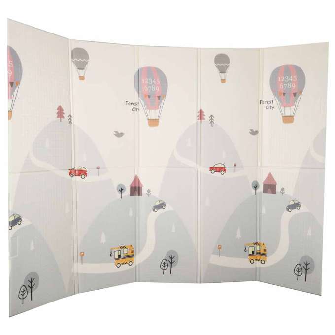 Mata edukacyjna piankowa dwustronna składana 150x200cm balony ulica