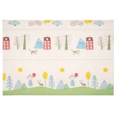 Mata edukacyjna piankowa dwustronna składana 150x200cm drzewa misie