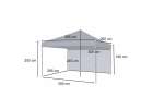 Pawilon ogrodowy LUARO namiot imprezowy handlowy altana 295x305 cm czarny 5