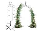 Pergola ogrodowa LUARO metalowa łuk z grotami na róże kwiaty pnącza 265 cm 1