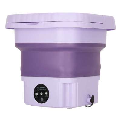Travel automatic washing machine mini portable folding 8l purple