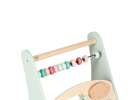 Push toy for children wooden walker with abacus blue 9