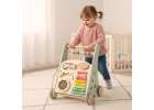 Push toy for children wooden walker with abacus blue 4