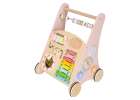 Push toy for children wooden walker with abacus pink 3