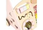 Push toy for children wooden walker with abacus pink 12