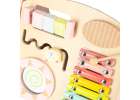 Push toy for children wooden walker with abacus pink 14
