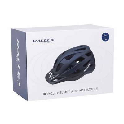 RALLEX Women's bicycle helmet men's adjustable black L 58-62cm