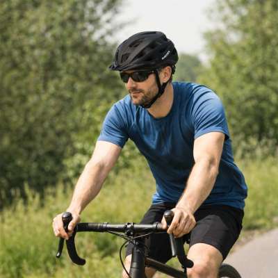 RALLEX Women's bicycle helmet men's adjustable black M 54-58cm