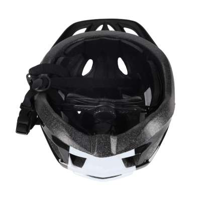 RALLEX Women's bicycle helmet men's adjustable black and white L 58-62cm