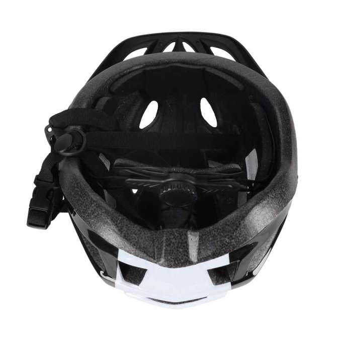 RALLEX Women's bicycle helmet men's adjustable black and white L 58-62cm