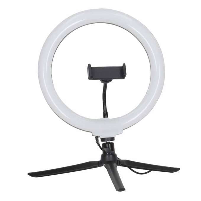RGB LED selfie ring light on tripod