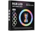 RGB LED selfie ring light on tripod 11