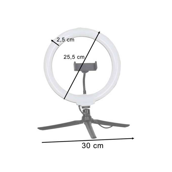 RGB LED selfie ring light on tripod