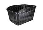Rattan rear rack bicycle basket with reflector 3