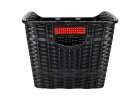 Rattan rear rack bicycle basket with reflector 5