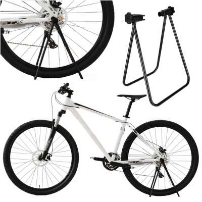 Rear wheel folding metal service bike stand