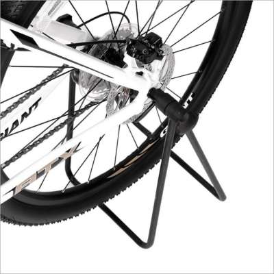 Rear wheel folding service bicycle stand