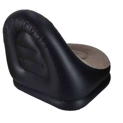Recliner chair with footrest inflatable sofa pouf pump 2-in-1 set
