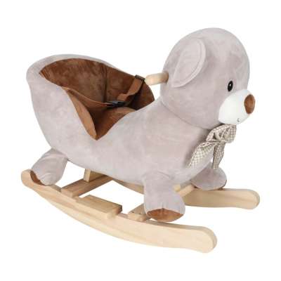 Rocking teddy bear plush rocker with soft seat