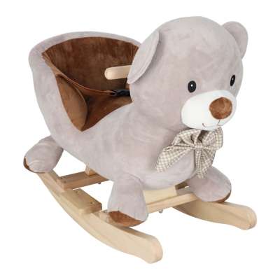 Rocking teddy bear plush rocker with soft seat
