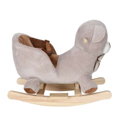 Rocking teddy bear plush rocker with soft seat