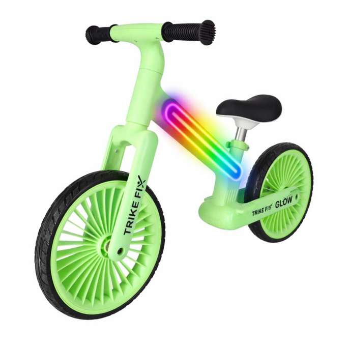 Rowerek biegowy Trike Fix Glow LED neon zielony