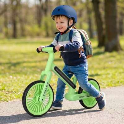 Rowerek biegowy Trike Fix Glow LED neon zielony