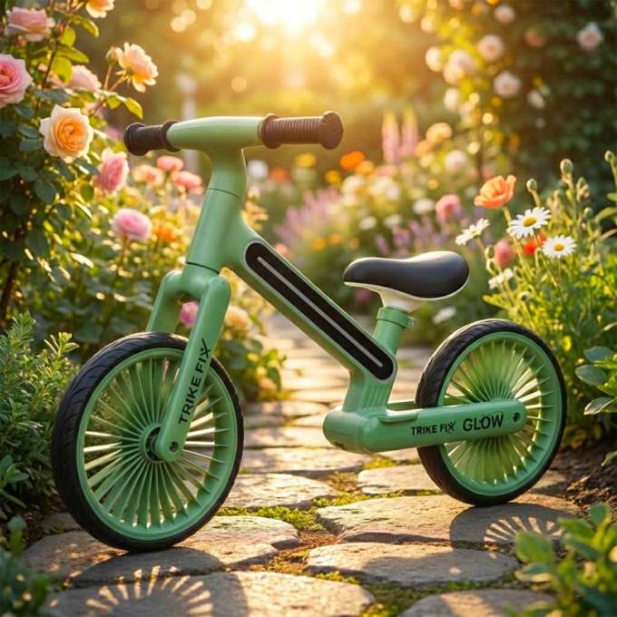 Rowerek biegowy Trike Fix Glow LED zielony
