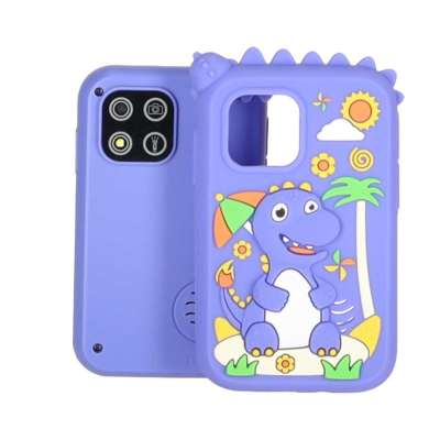 Smartphone for kids with camera 8GB memory card blue dinosaur