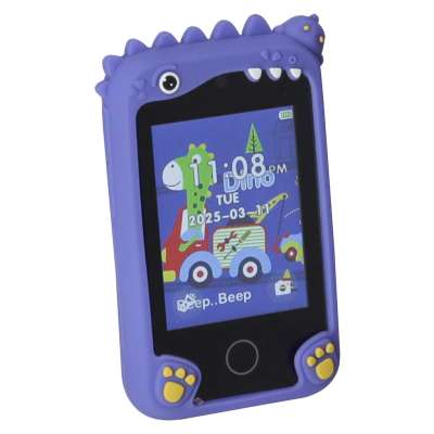 Smartphone for kids with camera 8GB memory card blue dinosaur
