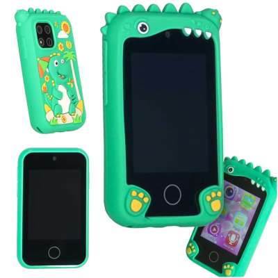 Smartphone for kids with camera 8GB memory card green dinosaur